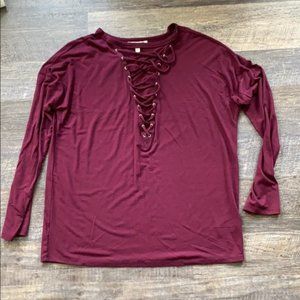 Maroon Express top size M